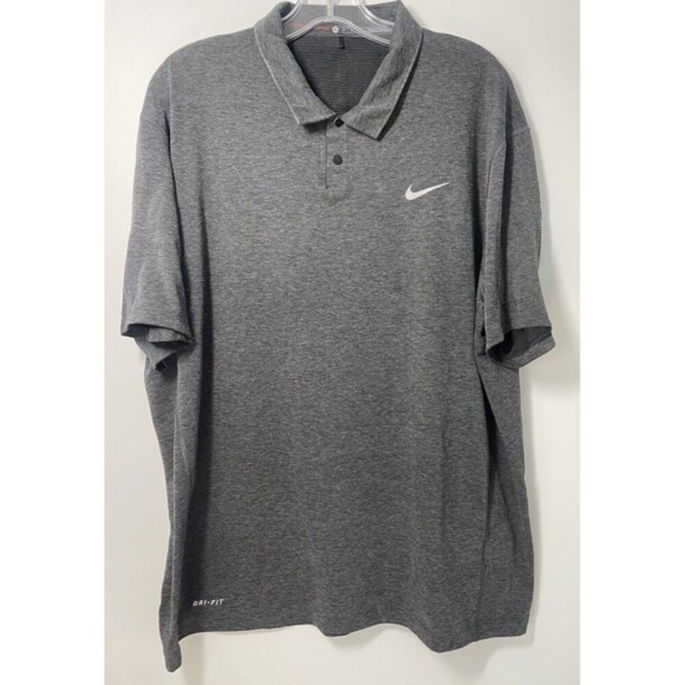 Nike Tiger Woods Collection Dri-Fit Golf Polo Shirt Men’s XL Gray 685859-010